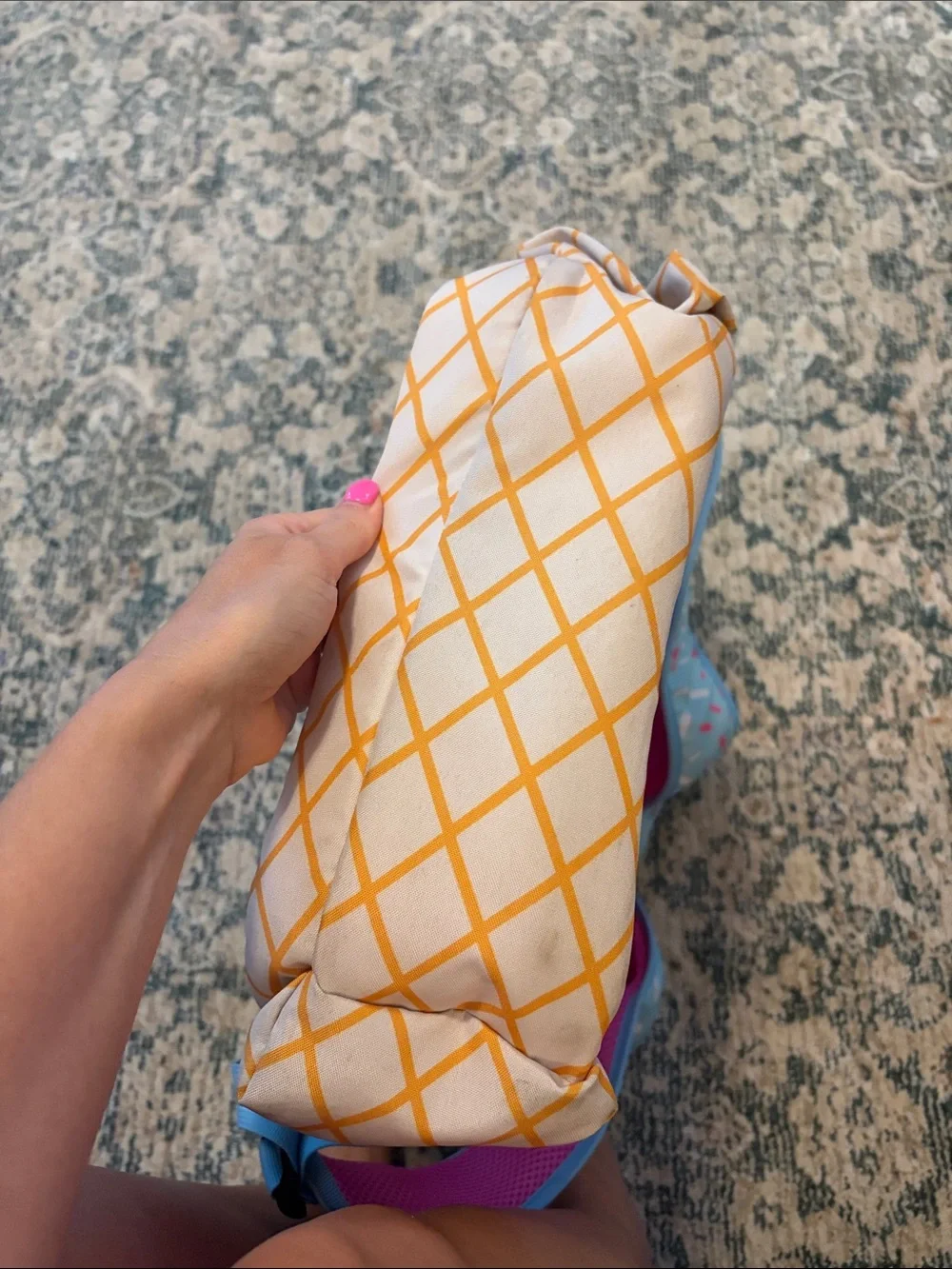Kids baseball lifestyle 101 Ice Cream Cone Backpack - Light Blue & Pink